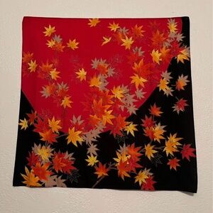 NWOT fall foliage autumn leaf leaves scarf wall hanging from Japan